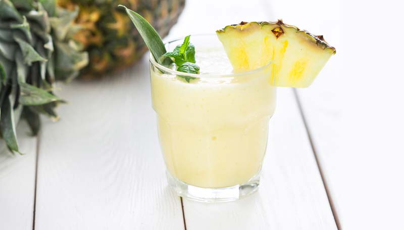 Freshly Squeezed Pineapple Juice in a Glass