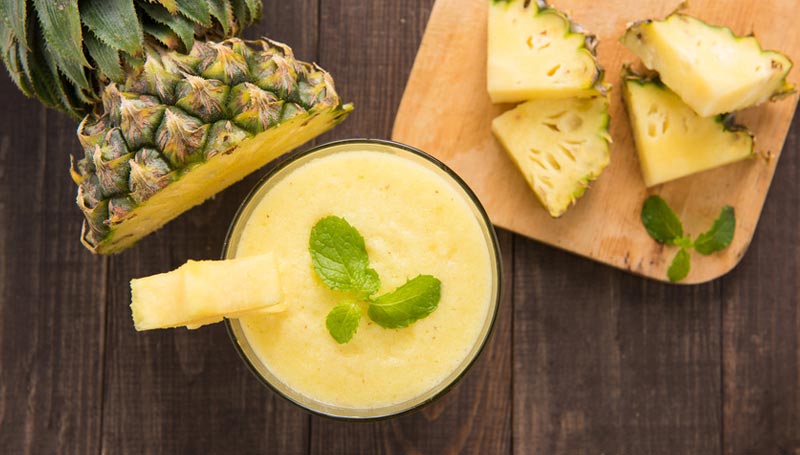 Freshly Made Pineapple Smoothie
